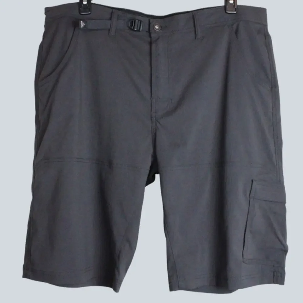 prAna Mens Zion Hiking Cargo Shorts Stretch Nylon Utility Gorpcore Charcoal 40